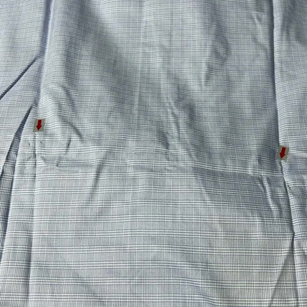 NWT‎ Polo Ralph Lauren Slim Fit Easy Care Button Up Plaid Blue Shirt 14.5 32/33